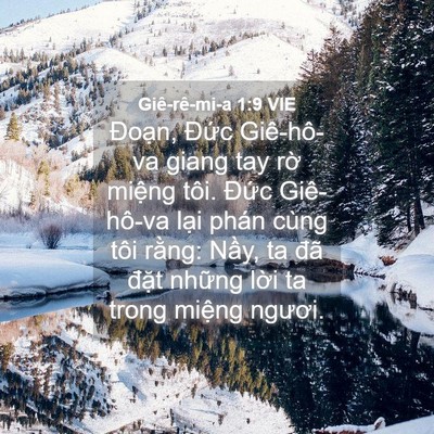 Picture 04 - Giê-rê-mi-a 1:9 VIE - Đoạn, Đức Giê-hô-va giang tay rờ - Bible Verse Picture