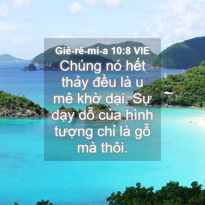 Picture 04 - Giê-rê-mi-a 10:8 VIE - Chúng nó hết thảy đều là u mê khờ - Bible Verse Picture