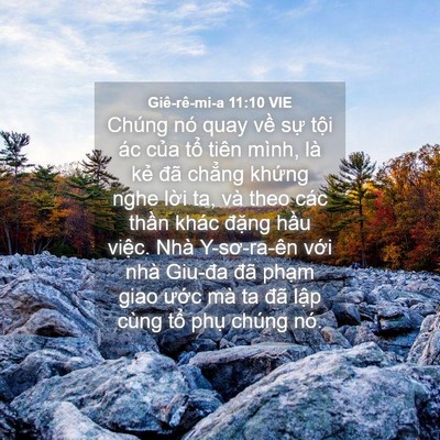 Picture 04 - Giê-rê-mi-a 11:10 VIE - Chúng nó quay về sự tội ác của tổ - Bible Verse Picture