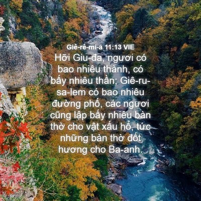 Picture 04 - Giê-rê-mi-a 11:13 VIE - Hỡi Giu-đa, ngươi có bao nhiêu thành, có - Bible Verse Picture