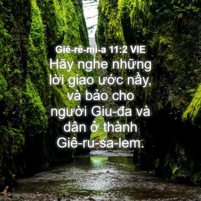 Picture 04 - Giê-rê-mi-a 11:2 VIE - Hãy nghe những lời giao ước nầy, và - Bible Verse Picture