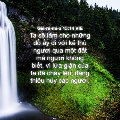 Picture 04 - Giê-rê-mi-a 15:14 VIE - Ta sẽ làm cho những đồ ấy đi với - Bible Verse Picture