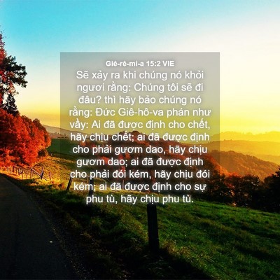 Picture 04 - Giê-rê-mi-a 15:2 VIE - Sẽ xảy ra khi chúng nó khỏi ngươi - Bible Verse Picture