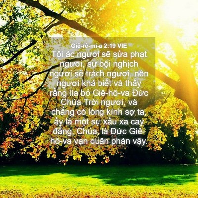 Picture 04 - Giê-rê-mi-a 2:19 VIE - Tội ác ngươi sẽ sửa phạt ngươi, sự - Bible Verse Picture