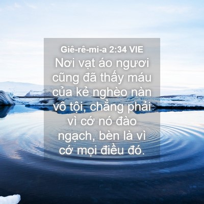 Picture 04 - Giê-rê-mi-a 2:34 VIE - Nơi vạt áo ngươi cũng đã thấy máu - Bible Verse Picture