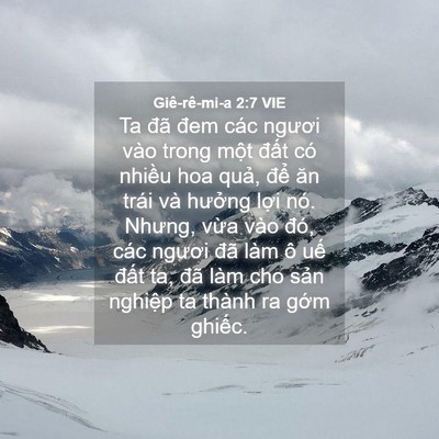 Picture 04 - Giê-rê-mi-a 2:7 VIE - Ta đã đem các ngươi vào trong một đất - Bible Verse Picture