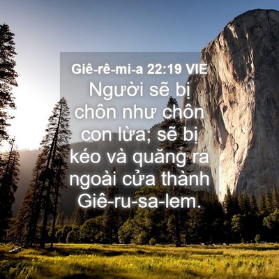 Picture 04 - Giê-rê-mi-a 22:19 VIE - Người sẽ bị chôn như chôn con lừa; - Bible Verse Picture