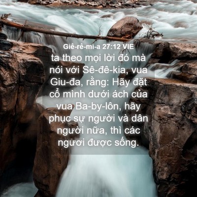 Picture 04 - Giê-rê-mi-a 27:12 VIE - ta theo mọi lời đó mà nói với - Bible Verse Picture