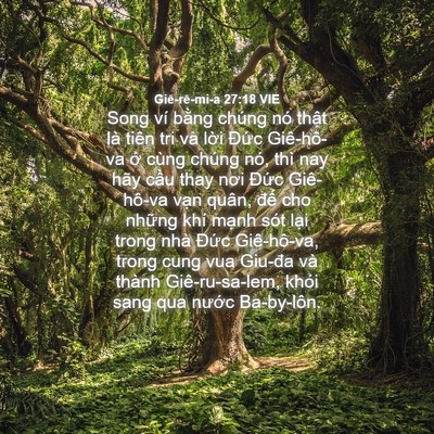 Picture 04 - Giê-rê-mi-a 27:18 VIE - Song ví bằng chúng nó thật là tiên tri - Bible Verse Picture