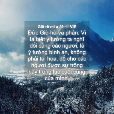 Picture 04 - Giê-rê-mi-a 29:11 VIE - Đức Giê-hô-va phán: Vì ta biết ý - Bible Verse Picture