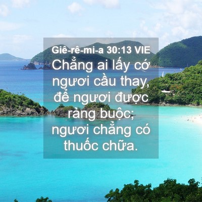 Picture 04 - Giê-rê-mi-a 30:13 VIE - Chẳng ai lấy cớ ngươi cầu thay, để - Bible Verse Picture