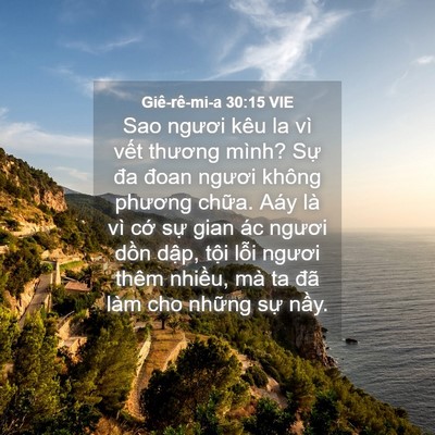Picture 04 - Giê-rê-mi-a 30:15 VIE - Sao ngươi kêu la vì vết thương mình? - Bible Verse Picture