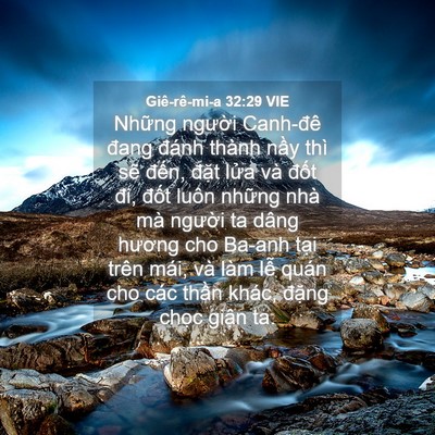 Picture 04 - Giê-rê-mi-a 32:29 VIE - Những người Canh-đê đang đánh thành - Bible Verse Picture