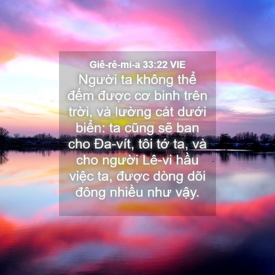 Picture 04 - Giê-rê-mi-a 33:22 VIE - Người ta không thể đếm được cơ binh - Bible Verse Picture