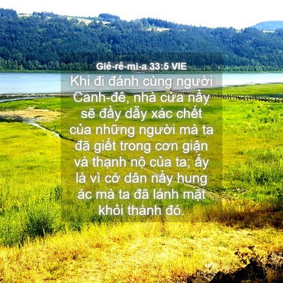 Picture 04 - Giê-rê-mi-a 33:5 VIE - Khi đi đánh cùng người Canh-đê, nhà - Bible Verse Picture