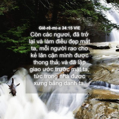 Picture 04 - Giê-rê-mi-a 34:15 VIE - Còn các ngươi, đã trở lại và làm - Bible Verse Picture