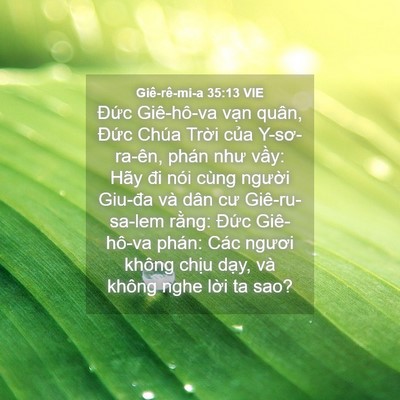 Picture 04 - Giê-rê-mi-a 35:13 VIE - Đức Giê-hô-va vạn quân, Đức Chúa - Bible Verse Picture