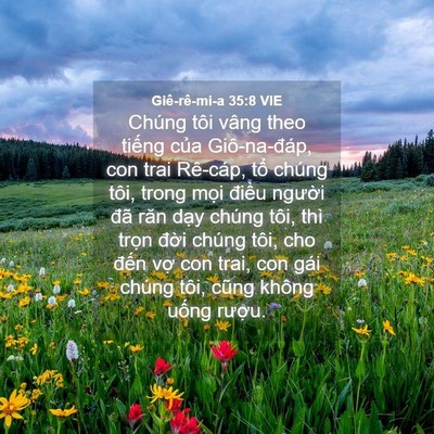 Picture 04 - Giê-rê-mi-a 35:8 VIE - Chúng tôi vâng theo tiếng của - Bible Verse Picture