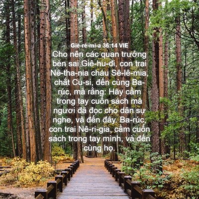 Picture 04 - Giê-rê-mi-a 36:14 VIE - Cho nên các quan trưởng bèn sai - Bible Verse Picture