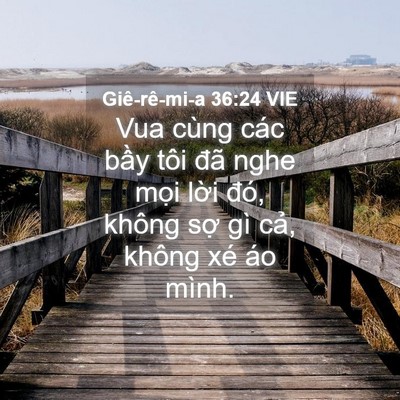 Picture 04 - Giê-rê-mi-a 36:24 VIE - Vua cùng các bầy tôi đã nghe mọi lời - Bible Verse Picture