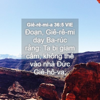 Picture 04 - Giê-rê-mi-a 36:5 VIE - Đoạn, Giê-rê-mi dạy Ba-rúc rằng: Ta - Bible Verse Picture