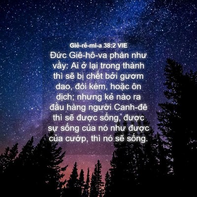 Picture 04 - Giê-rê-mi-a 38:2 VIE - Đức Giê-hô-va phán như vầy: Ai ở lại - Bible Verse Picture