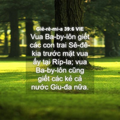 Picture 04 - Giê-rê-mi-a 39:6 VIE - Vua Ba-by-lôn giết các con trai Sê-đê-kia - Bible Verse Picture