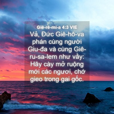 Picture 04 - Giê-rê-mi-a 4:3 VIE - Vả, Đức Giê-hô-va phán cùng người - Bible Verse Picture
