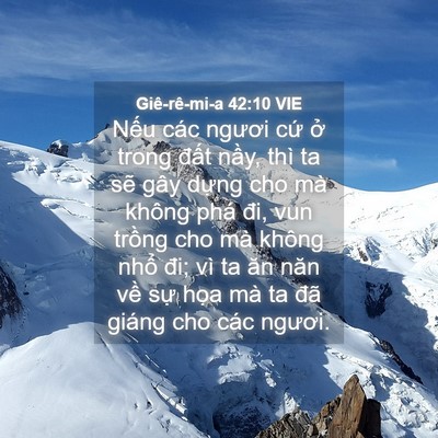 Picture 04 - Giê-rê-mi-a 42:10 VIE - Nếu các ngươi cứ ở trong đất nầy, - Bible Verse Picture