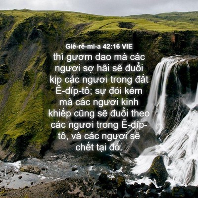 Picture 04 - Giê-rê-mi-a 42:16 VIE - thì gươm dao mà các ngươi sợ hãi sẽ - Bible Verse Picture