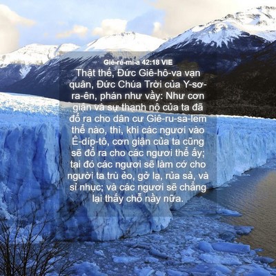 Picture 04 - Giê-rê-mi-a 42:18 VIE - Thật thế, Đức Giê-hô-va vạn quân, - Bible Verse Picture