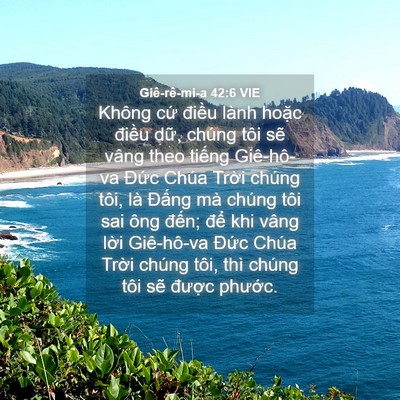Picture 04 - Giê-rê-mi-a 42:6 VIE - Không cứ điều lành hoặc điều dữ, - Bible Verse Picture