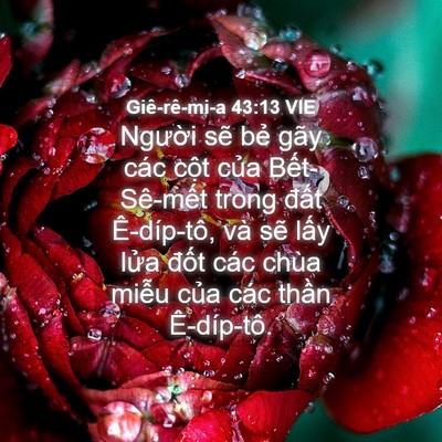 Picture 04 - Giê-rê-mi-a 43:13 VIE - Người sẽ bẻ gãy các cột của - Bible Verse Picture