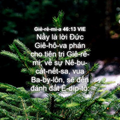 Picture 04 - Giê-rê-mi-a 46:13 VIE - Nầy là lời Đức Giê-hô-va phán cho - Bible Verse Picture