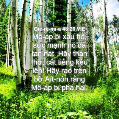 Picture 04 - Giê-rê-mi-a 48:20 VIE - Mô-áp bị xấu hổ, sức mạnh nó đã - Bible Verse Picture
