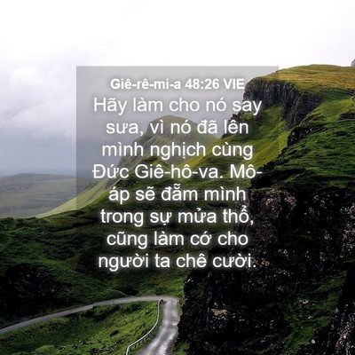 Picture 04 - Giê-rê-mi-a 48:26 VIE - Hãy làm cho nó say sưa, vì nó đã lên - Bible Verse Picture