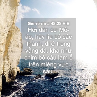 Picture 04 - Giê-rê-mi-a 48:28 VIE - Hỡi dân cư Mô-áp, hãy lìa bỏ các - Bible Verse Picture