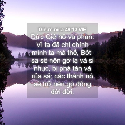 Picture 04 - Giê-rê-mi-a 49:13 VIE - Đức Giê-hô-va phán: Vì ta đã chỉ - Bible Verse Picture