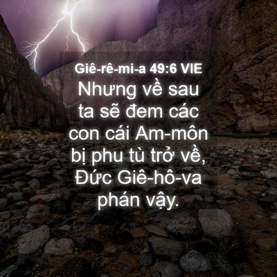 Picture 04 - Giê-rê-mi-a 49:6 VIE - Nhưng về sau ta sẽ đem các con cái - Bible Verse Picture