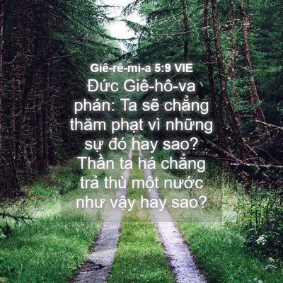 Picture 04 - Giê-rê-mi-a 5:9 VIE - Đức Giê-hô-va phán: Ta sẽ chẳng thăm - Bible Verse Picture