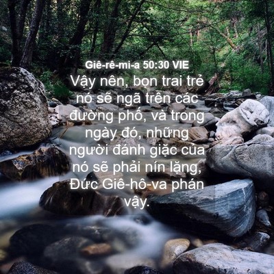 Picture 04 - Giê-rê-mi-a 50:30 VIE - Vậy nên, bọn trai trẻ nó sẽ ngã trên - Bible Verse Picture