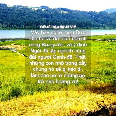 Picture 04 - Giê-rê-mi-a 50:45 VIE - Vậy hãy nghe mưu Đức Giê-hô-va đã toan - Bible Verse Picture