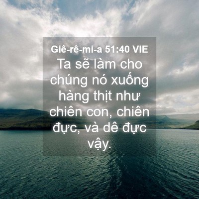 Picture 04 - Giê-rê-mi-a 51:40 VIE - Ta sẽ làm cho chúng nó xuống hàng thịt - Bible Verse Picture