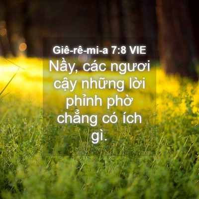 Picture 04 - Giê-rê-mi-a 7:8 VIE - Nầy, các ngươi cậy những lời phỉnh - Bible Verse Picture