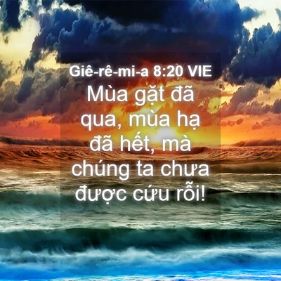 Picture 04 - Giê-rê-mi-a 8:20 VIE - Mùa gặt đã qua, mùa hạ đã hết, mà - Bible Verse Picture