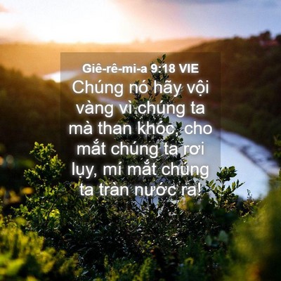 Picture 04 - Giê-rê-mi-a 9:18 VIE - Chúng nó hãy vội vàng vì chúng ta mà - Bible Verse Picture