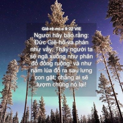 Picture 04 - Giê-rê-mi-a 9:22 VIE - Ngươi hãy bảo rằng: Đức Giê-hô-va - Bible Verse Picture