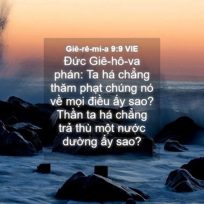 Picture 04 - Giê-rê-mi-a 9:9 VIE - Đức Giê-hô-va phán: Ta há chẳng thăm - Bible Verse Picture