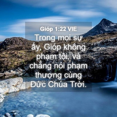 Picture 04 - Gióp 1:22 VIE - Trong mọi sự ấy, Gióp không phạm tội, - Bible Verse Picture