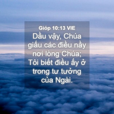 Picture 04 - Gióp 10:13 VIE - Dầu vậy, Chúa giấu các điều nầy nơi - Bible Verse Picture